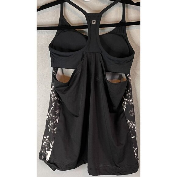 Fabletics Norwalk Tank Top Black/White Tie Dye Built in Bra XXS NEW - Picture 6 of 9